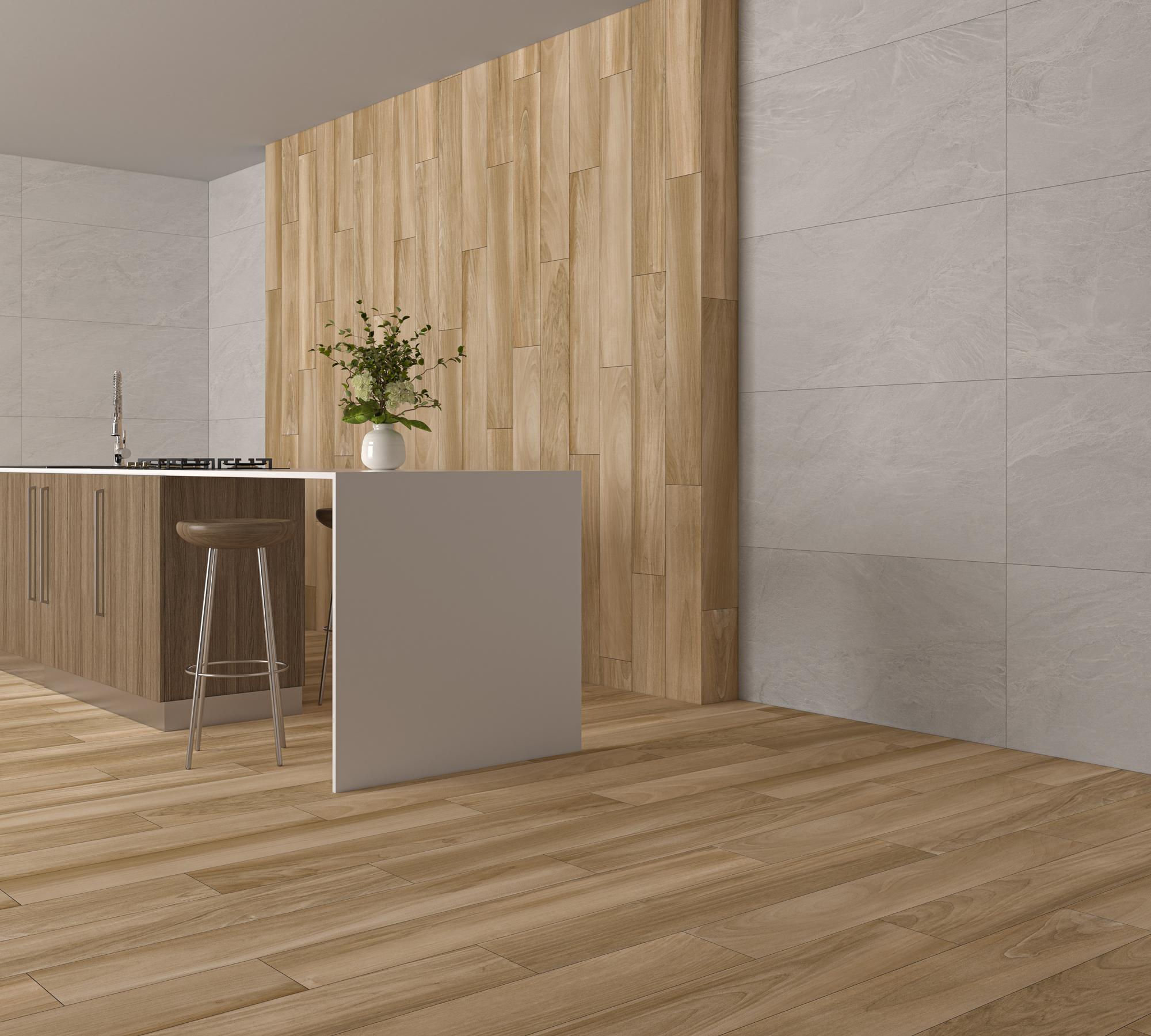Kúpeľňa s neutrálnymi porcelánovými dlaždicami Norway od Ecoceramic (3)