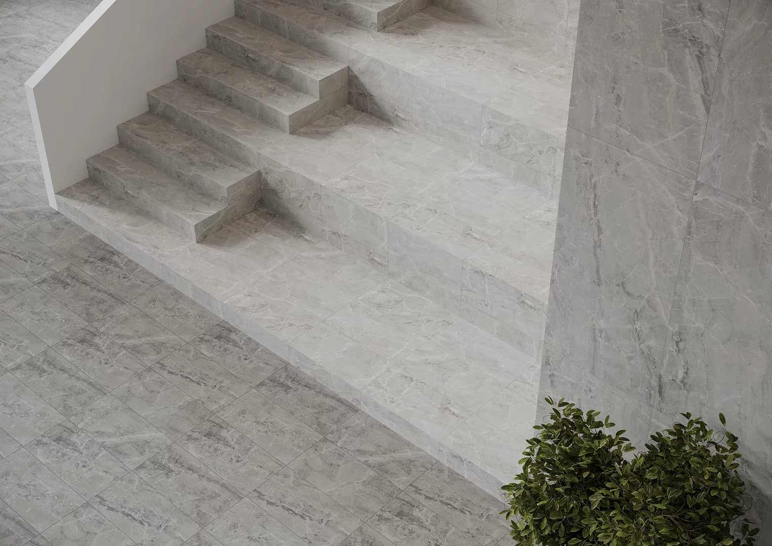 Kúpeľňa s neutrálnou kamennou dlažbou Little Rocks a matnými povrchmi (3)