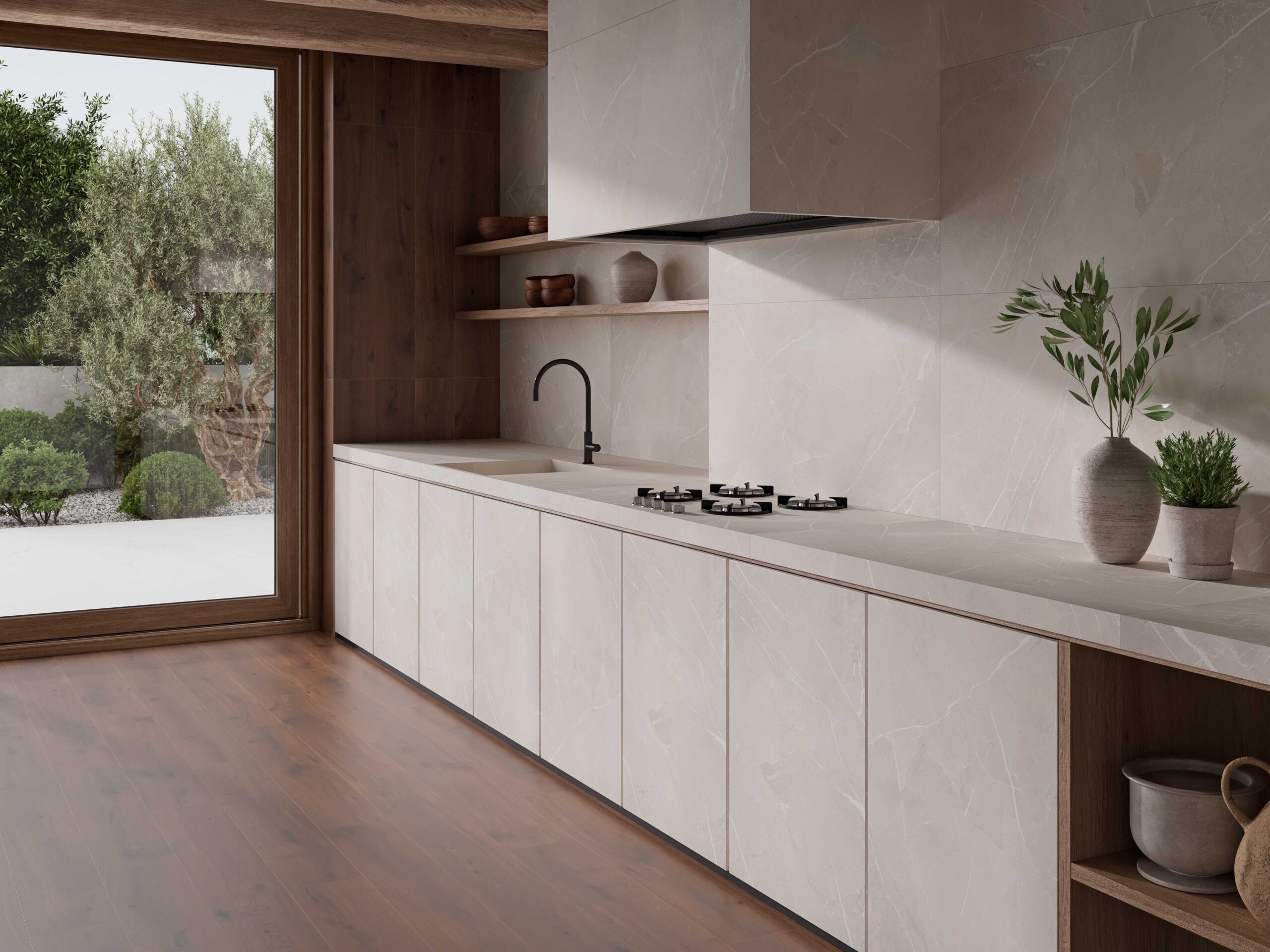 Kúpeľňa s kolekciou Museum od Ecoceramic v neutrálnych tónoch Grey a Ivory