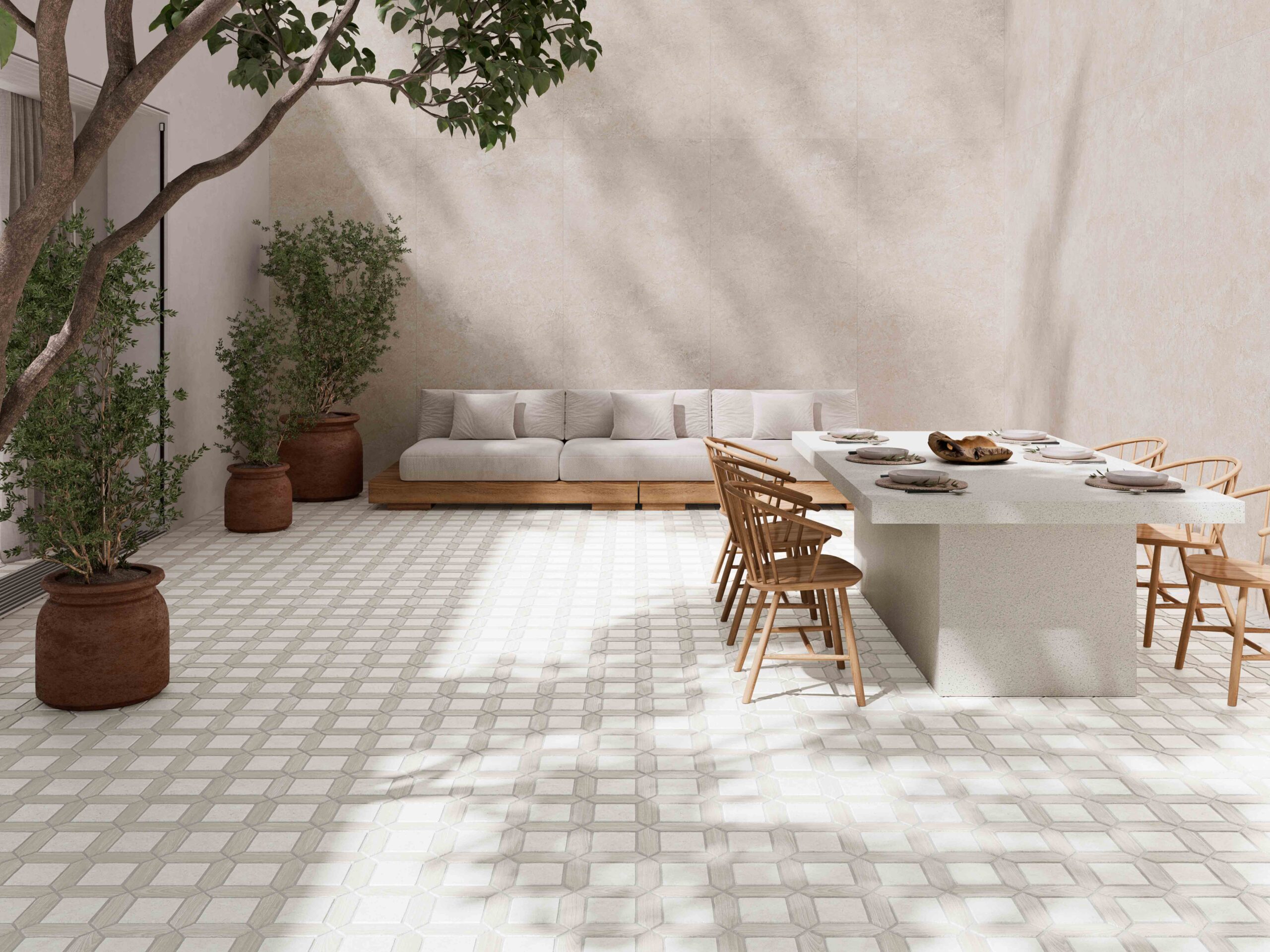 Kúpeľňa s neutrálnymi porcelánovými obkladmi Olympus od Ecoceramic (2)
