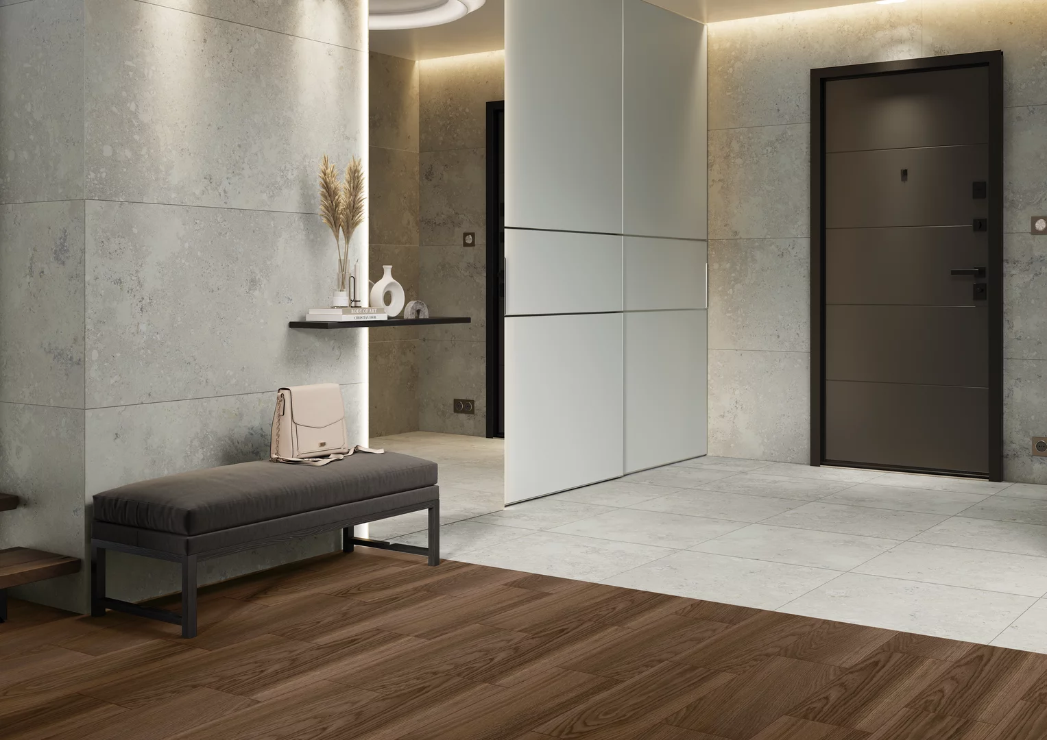 Kúpeľňa s drevodekorovými obkladmi Paradyż Oldwood v 20×60 formáte (4)