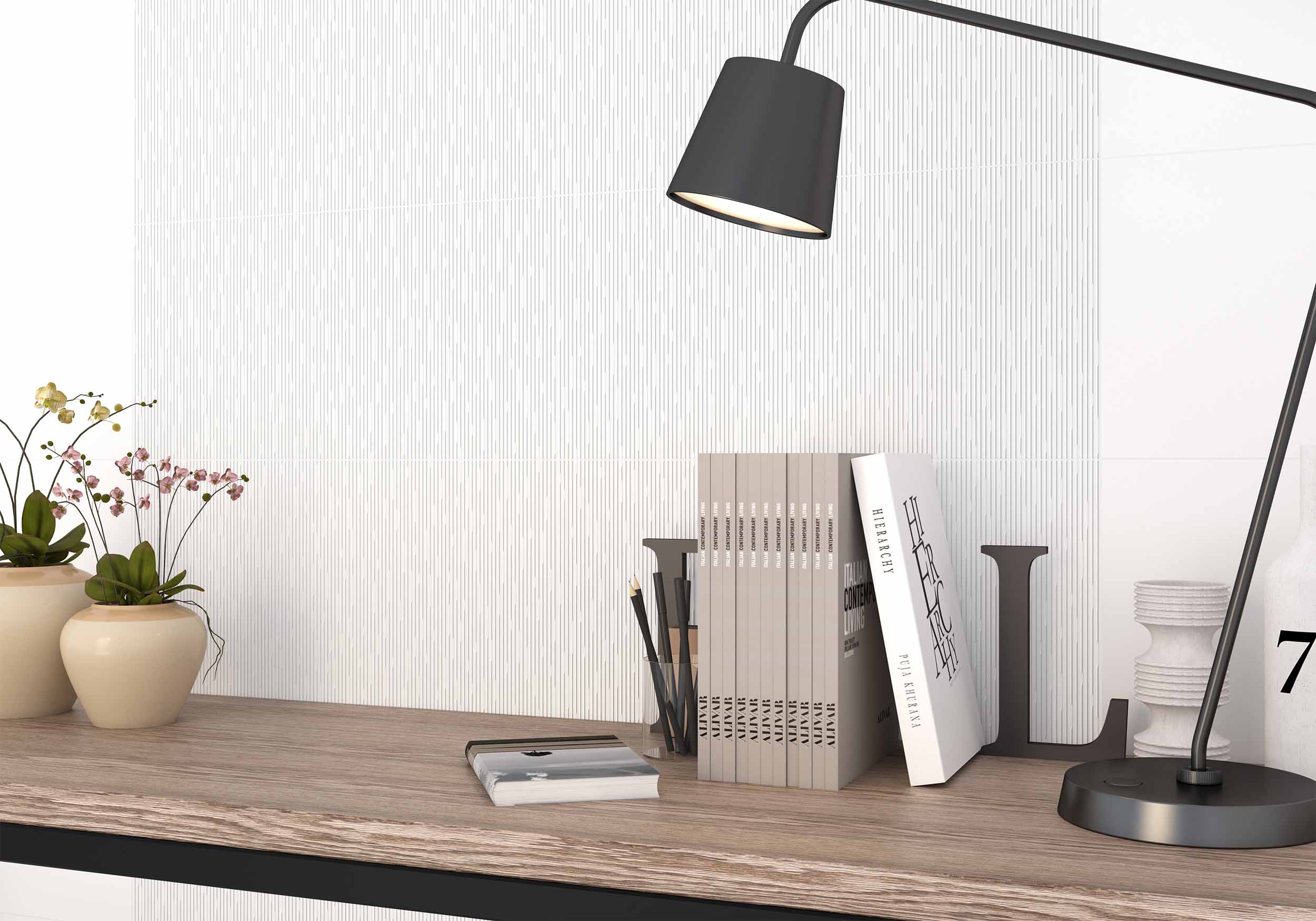 Svetlá kúpeľňa s obkladmi Blanco od Ecoceramic, matné a lesklé plochy (10)