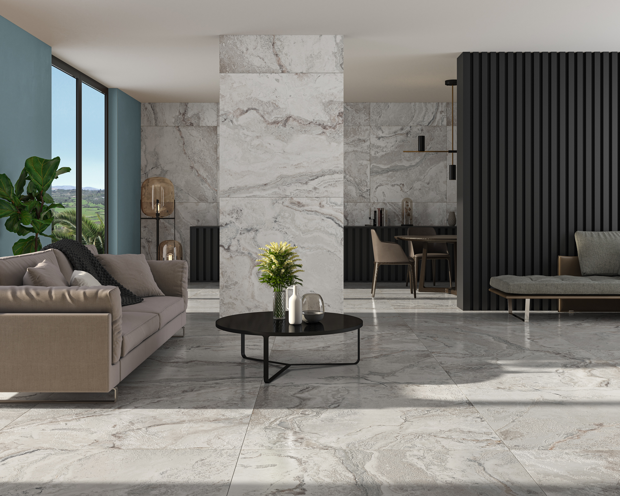 Svetlá kúpeľňa s materiálmi z kolekcie Candy od Ecoceramic (3)