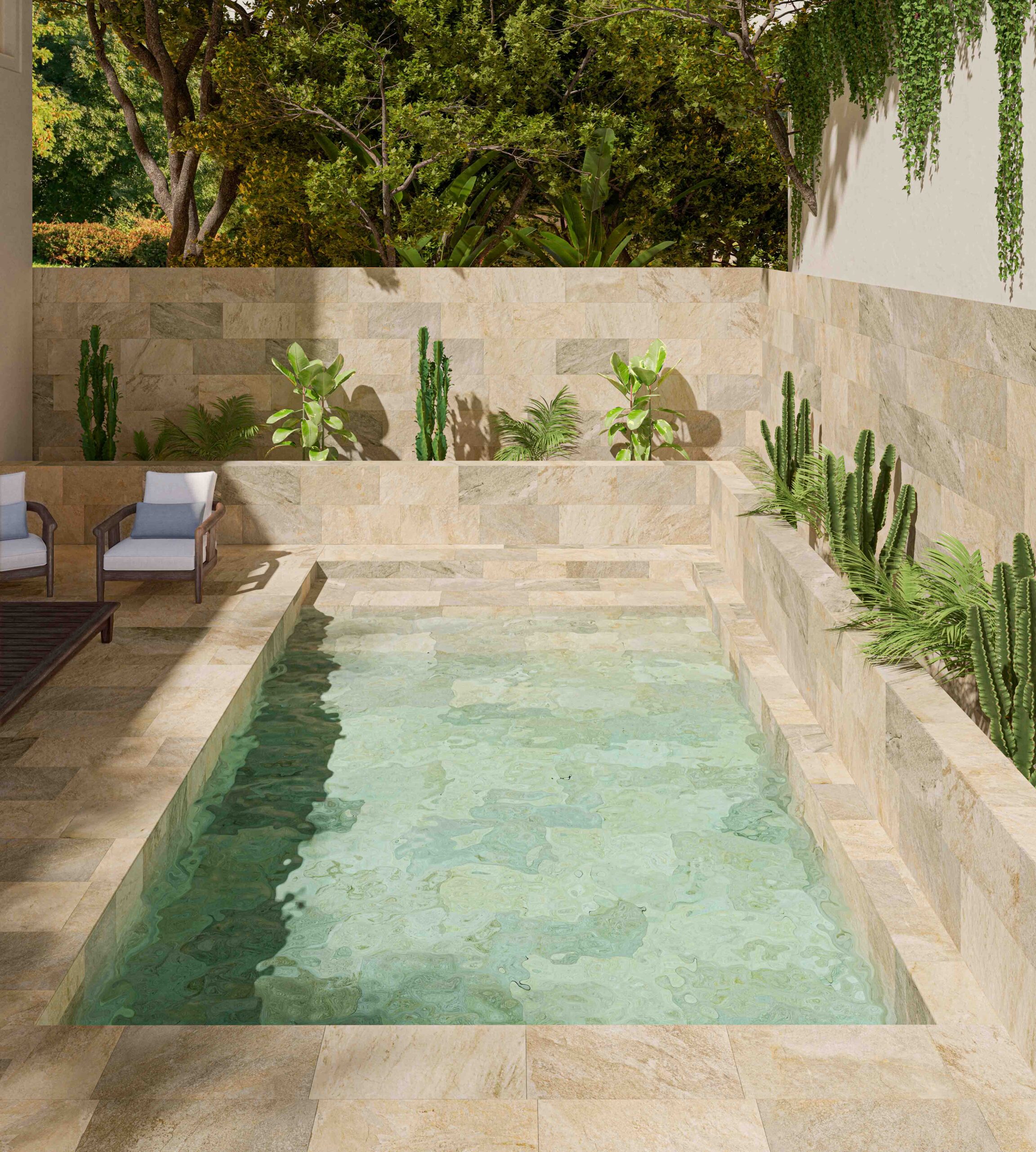 Kúpeľňa s dlažbou a obkladom kolekcie Palmspring od Ecoceramic (5)
