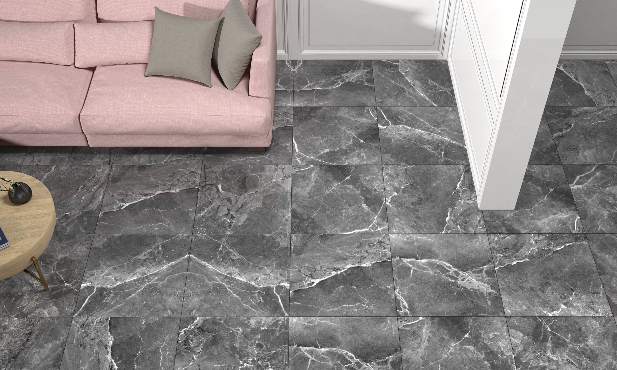 Kúpeľňa s kamennými dlaždicami Earthstone v neutrálnej palete (5)