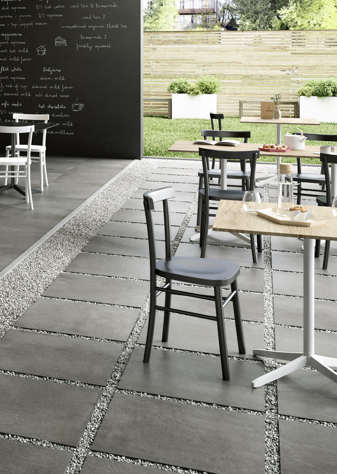 Exteriérová terasa s cementovým vzhľadom v odtieni grey, formát 60×60 (6)