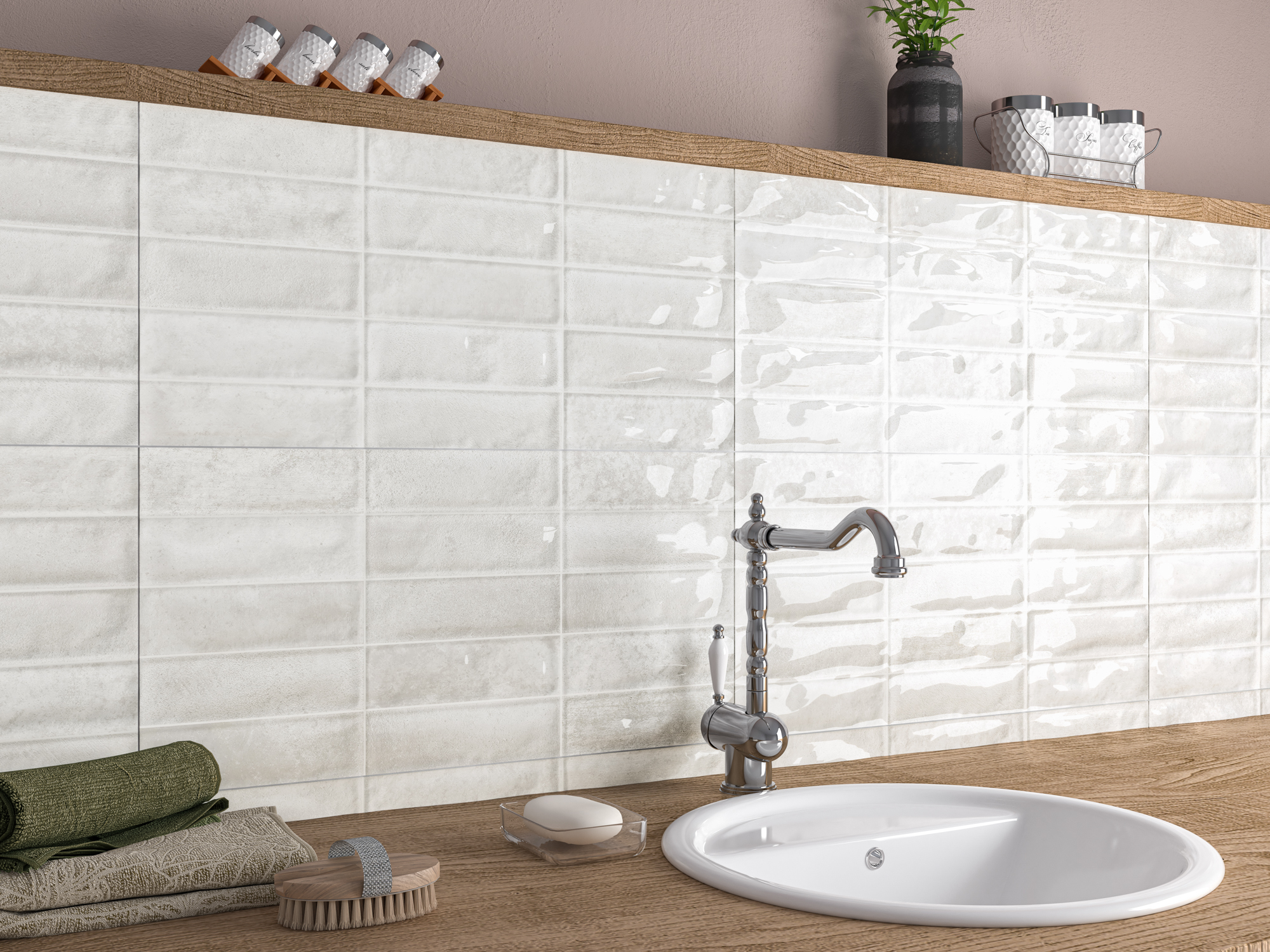 Kúpeľňa s obkladmi Ecoceramic Pool v neutrálnych a farebných odtieňoch (7)