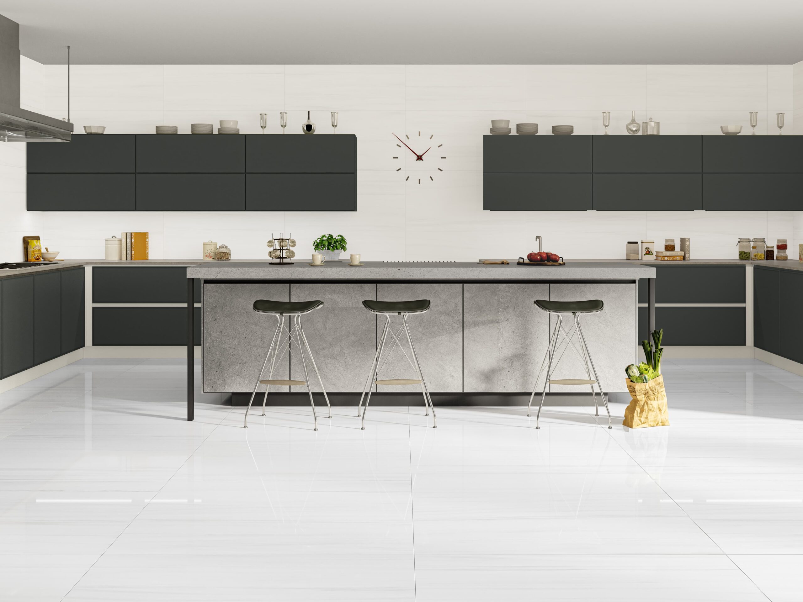Svetlá kúpeľňa s porcelánovou rektifikovanou dlažbou Evoque Blanco (2)
