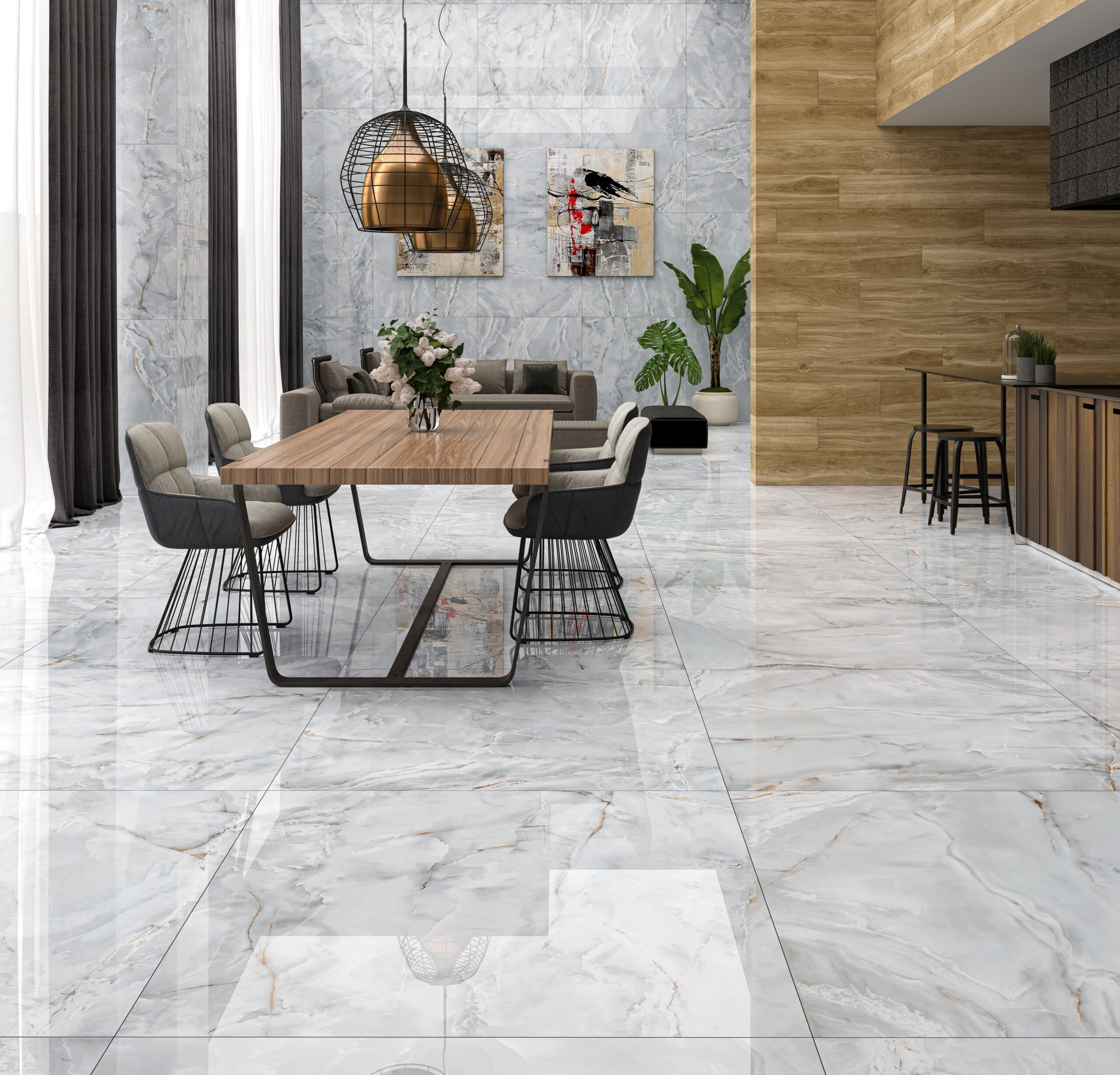 Svetlá kúpeľňa s dlažbou a obkladmi Eternal od Ecoceramic v odtieňoch beige a white (4)