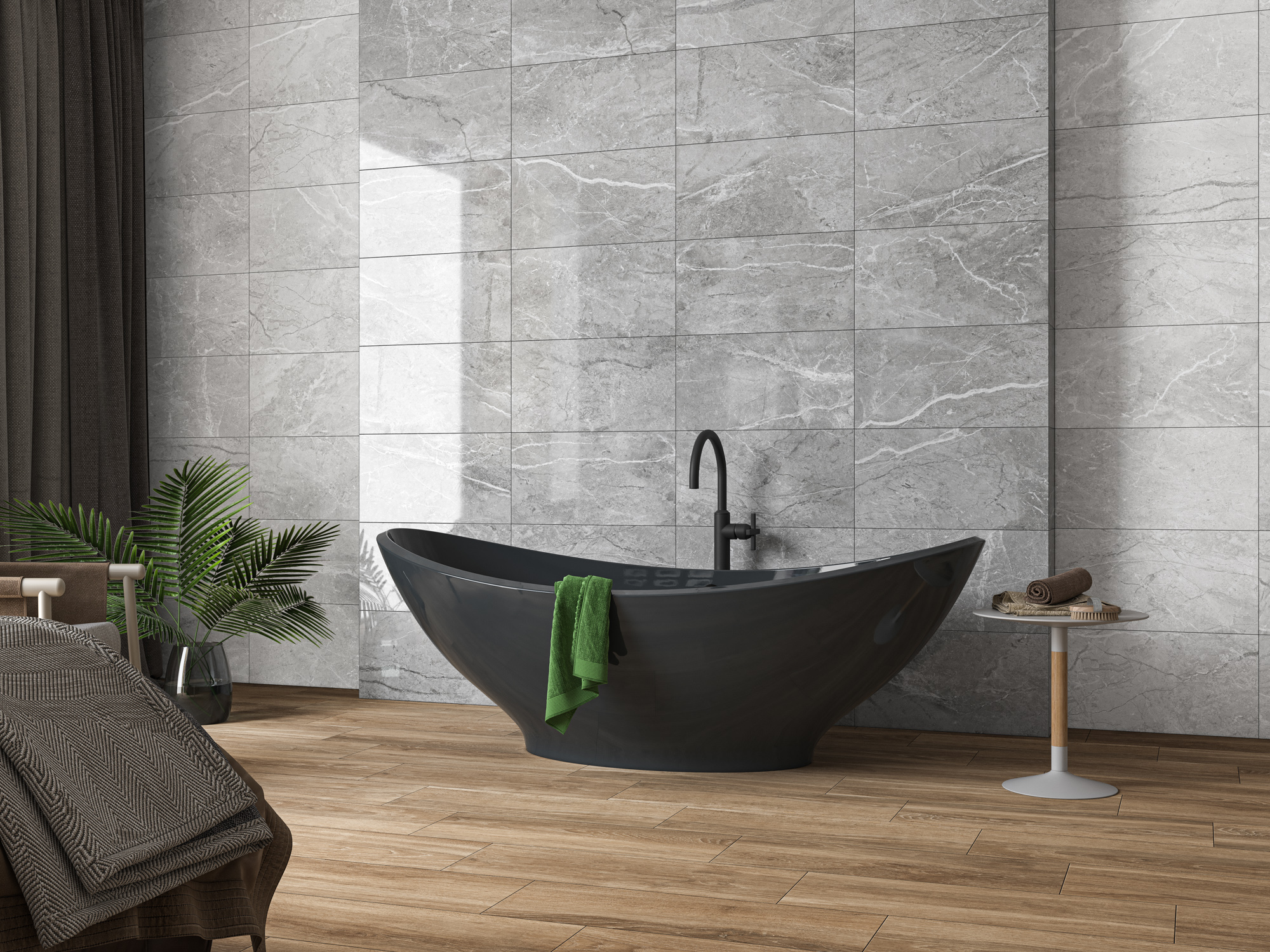 Kúpeľňa s neutrálnymi odtieňmi kolekcie Bernini od Ecoceramic (5)