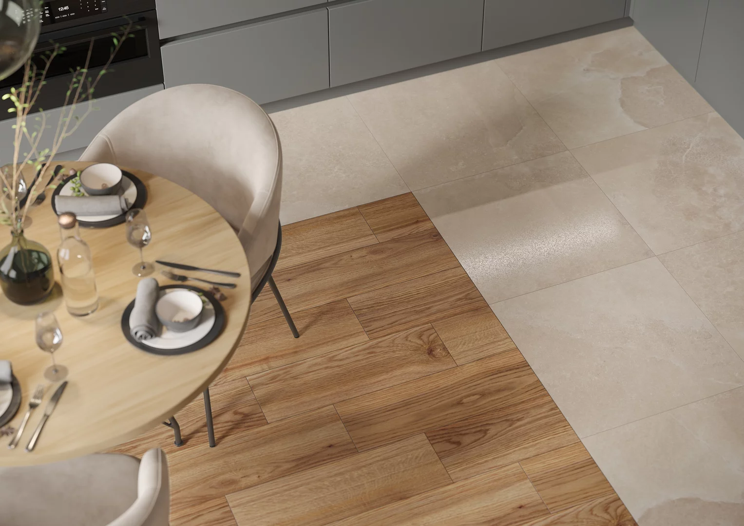 Kúpeľňa s drevodekorovými obkladmi Paradyż Oldwood v 20×60 formáte (5)