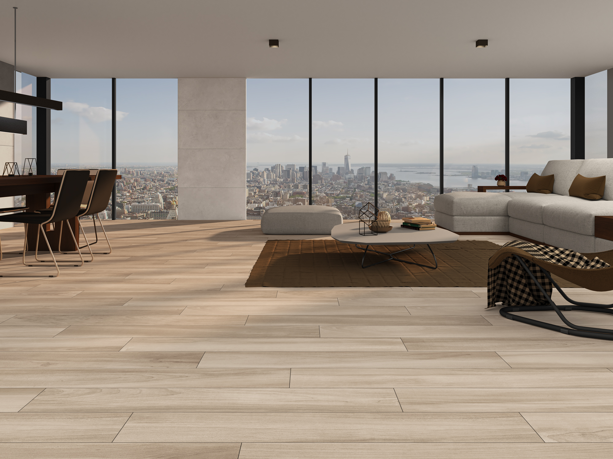 Kúpeľňa s neutrálnymi porcelánovými dlaždicami Norway od Ecoceramic (5)
