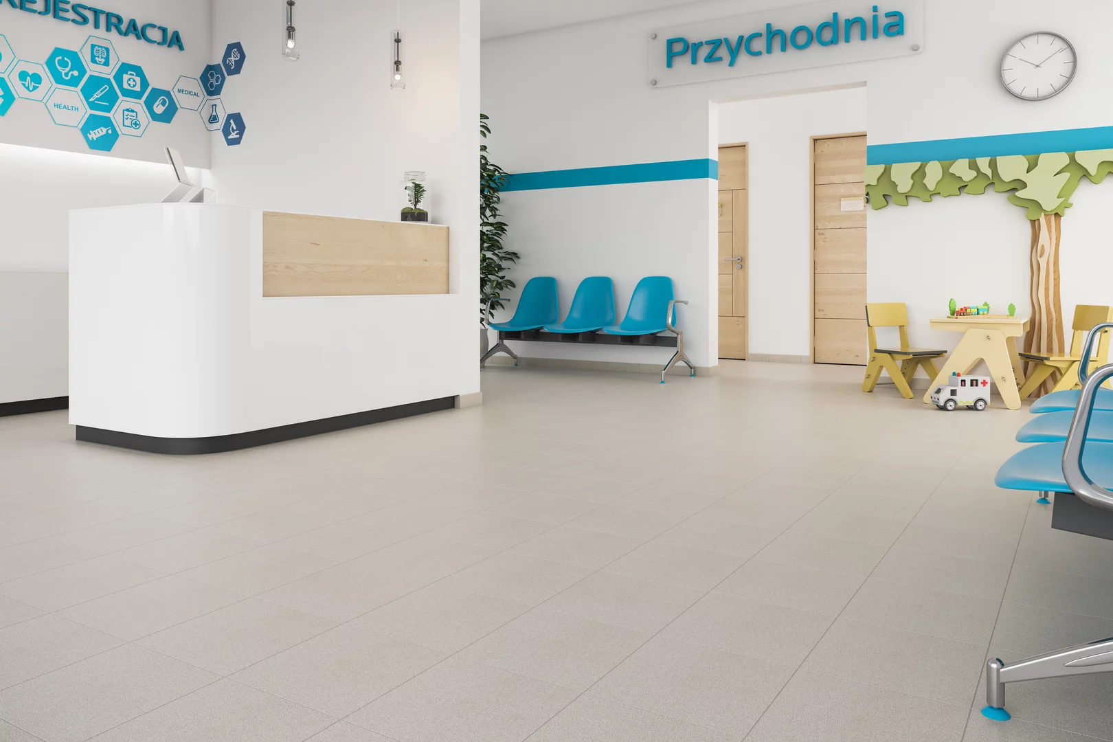 Svetlosivá matná dlažba 30×30 v modernom interiéri