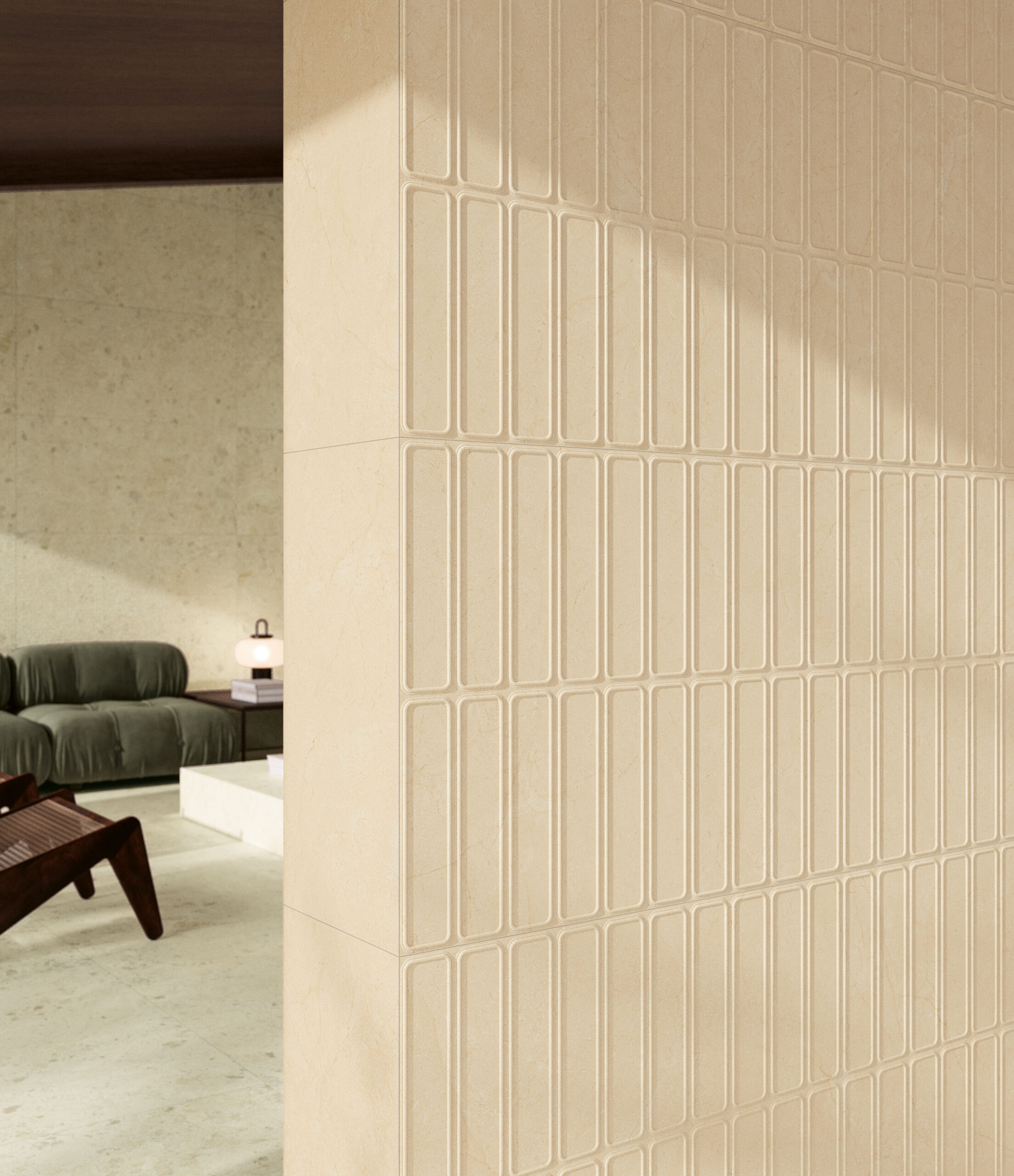 Kúpeľňa s porcelánovým obkladom Pinoso Natural v svetlom odtieni (9)
