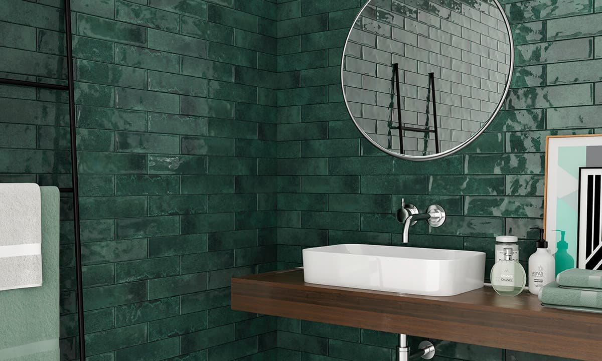 Farebné keramické obklady Ecoceramic Harlequin v kúpeľni (3)