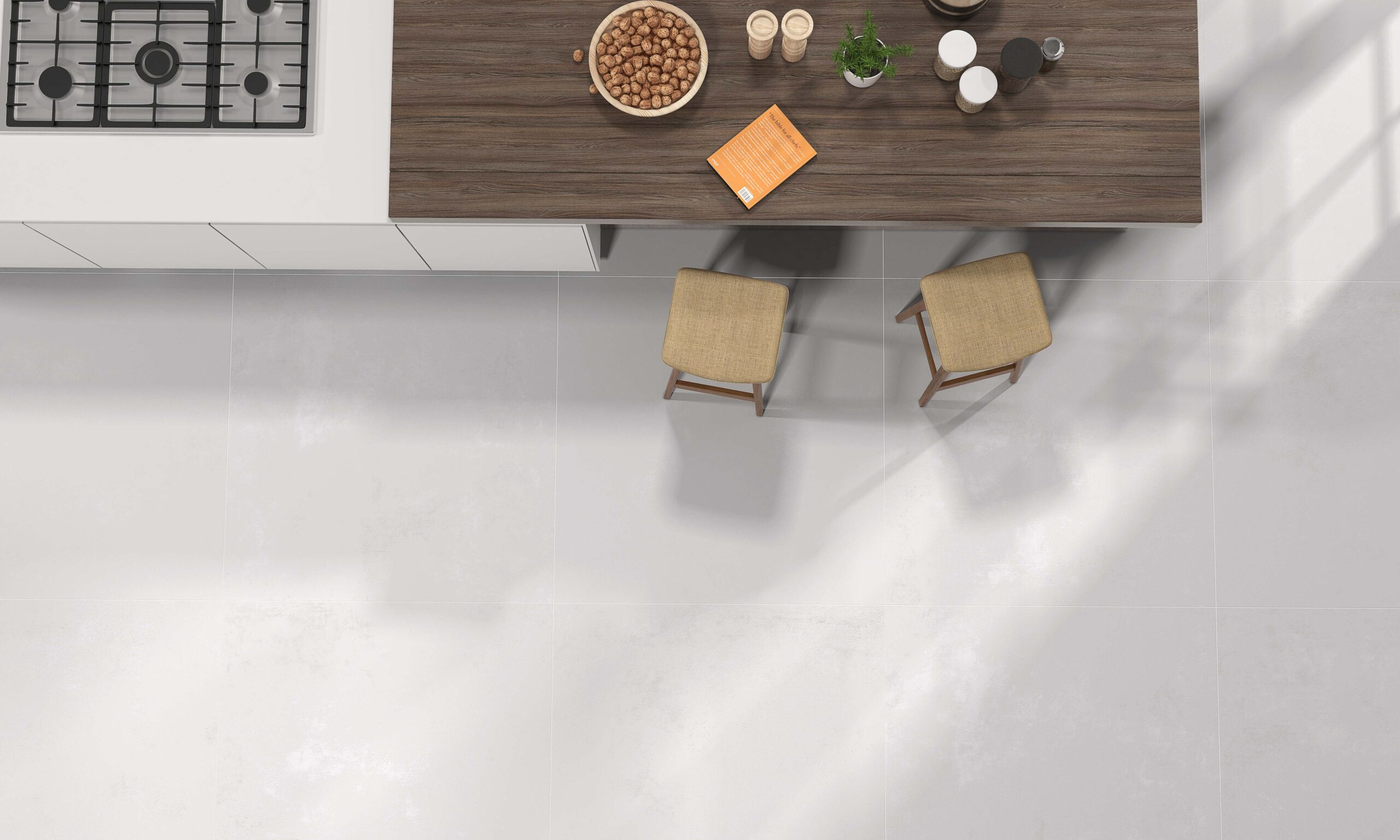 Moderná kúpeľňa s lesklými porcelánovými obkladmi Kadence v neutrálnych odtieňoch (5)