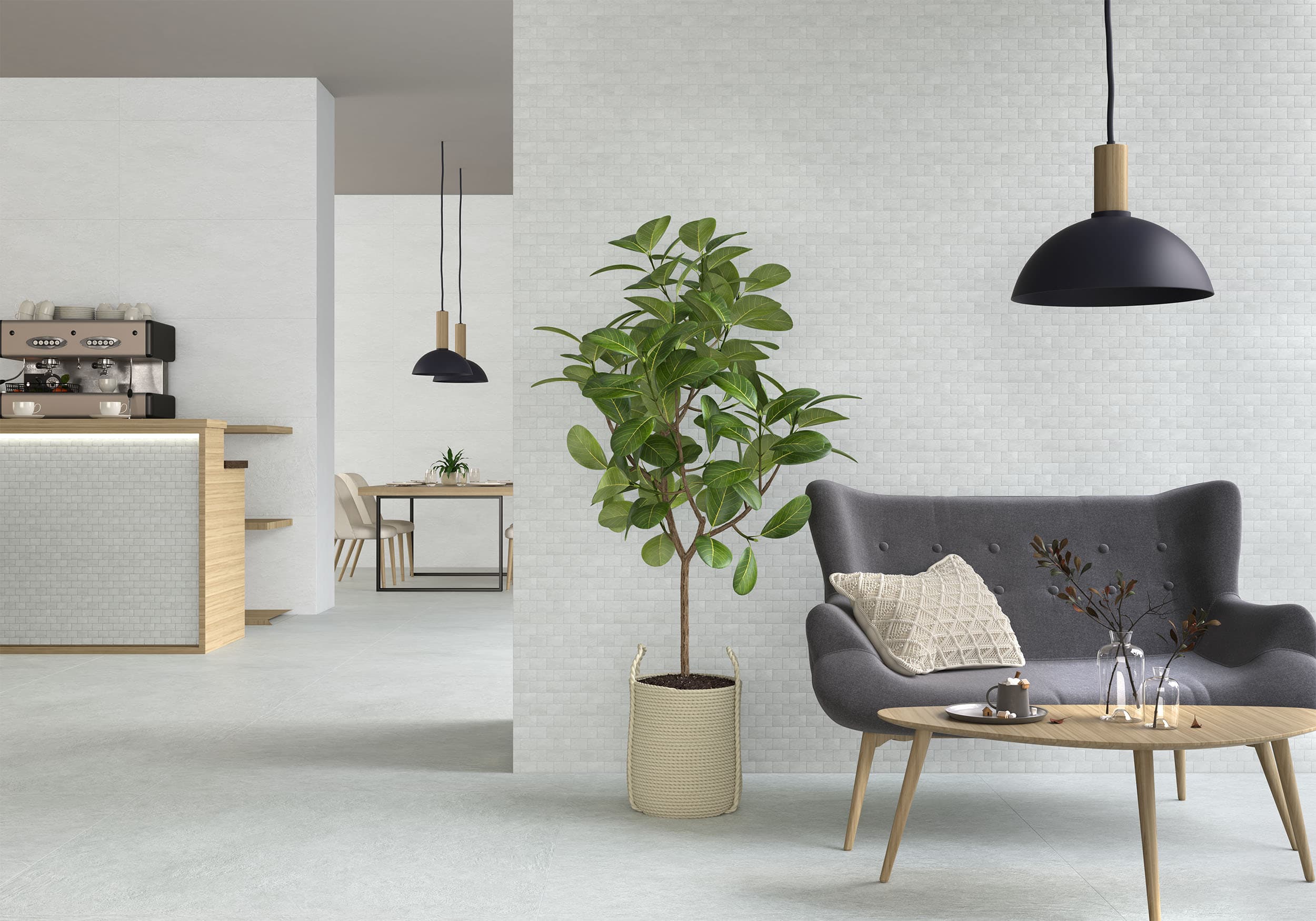 Neutrálna kúpeľňa s porcelánovou dlažbou Infinity v odtieňoch prírodného kameňa (5)