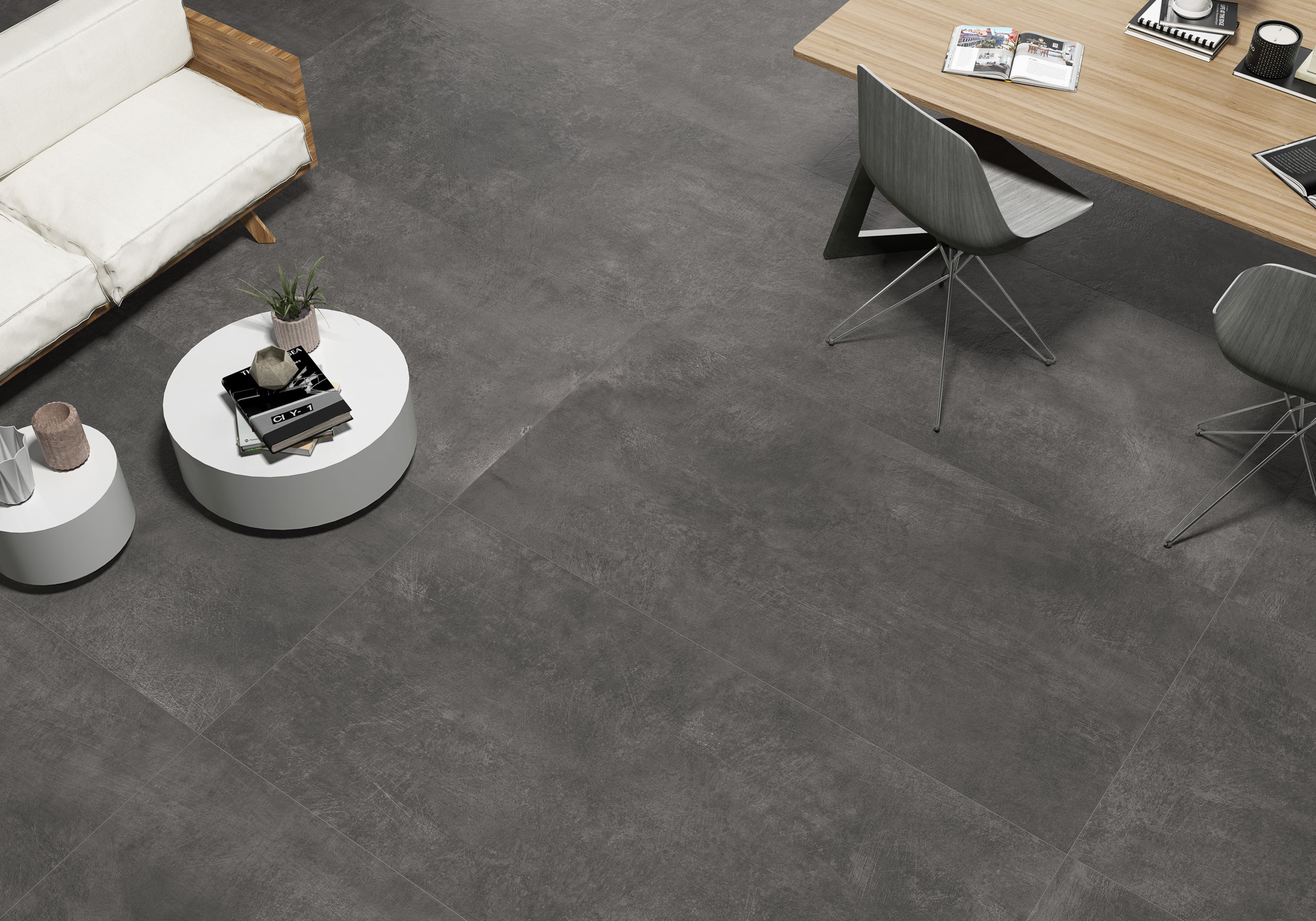 Kúpeľňa s neutrálnymi kameňovými obkladmi kolekcie Newton od Ecoceramic (2)