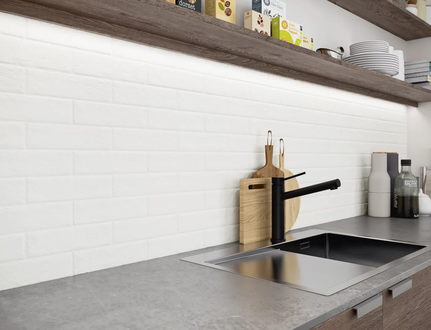 Kúpeľňa s matnými 30×30 dlaždicami Scandiano pripomínajúcimi pieskovec (5)