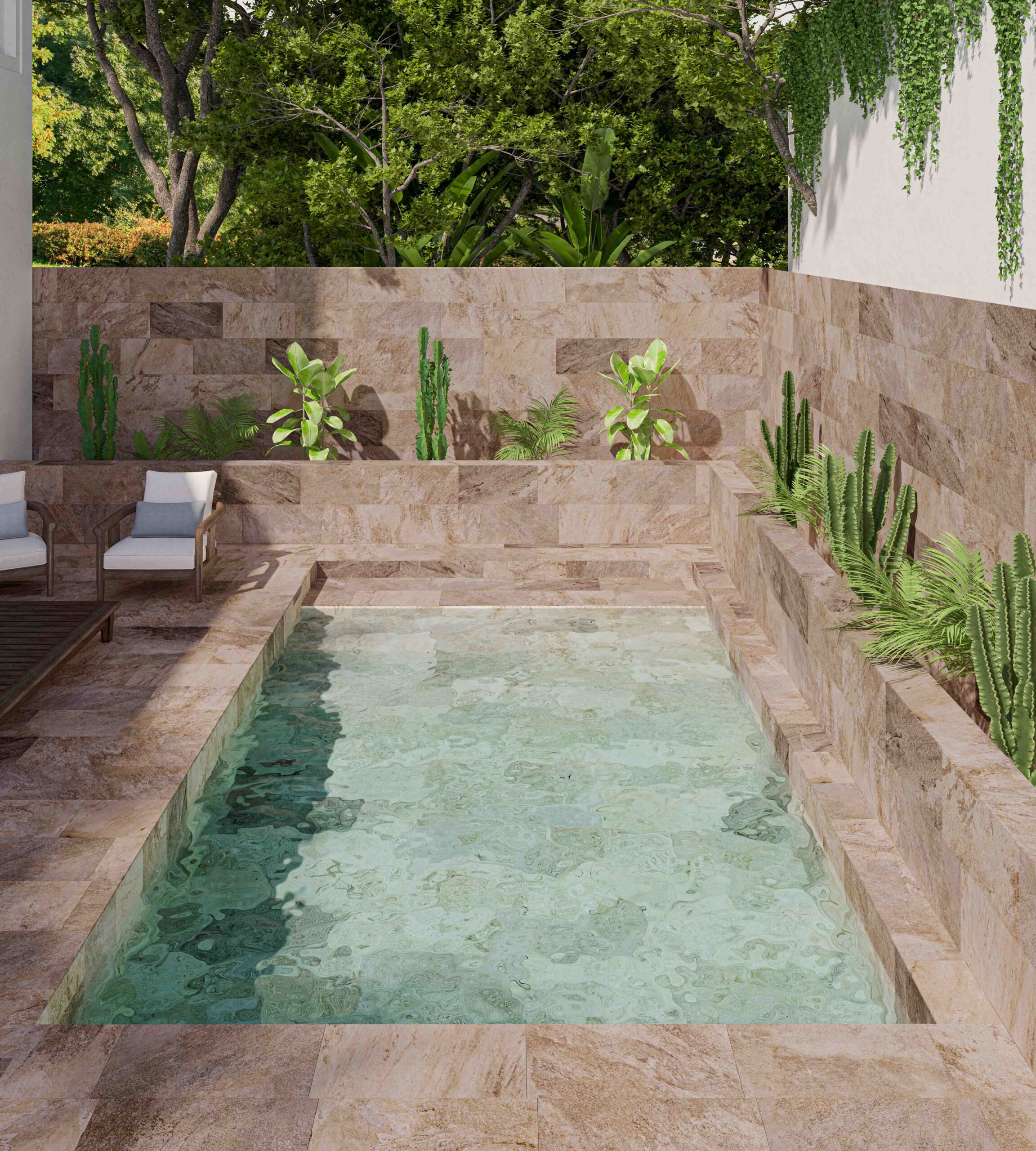 Kúpeľňa s dlažbou a obkladom kolekcie Palmspring od Ecoceramic (4)
