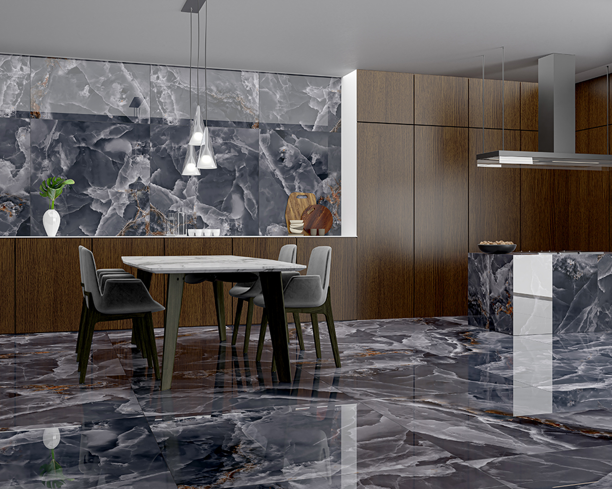 Kúpeľňa s lesklými porcelánovými obkladmi Iceland Ultra Gloss v svetlých a tmavých odtieňoch (5)