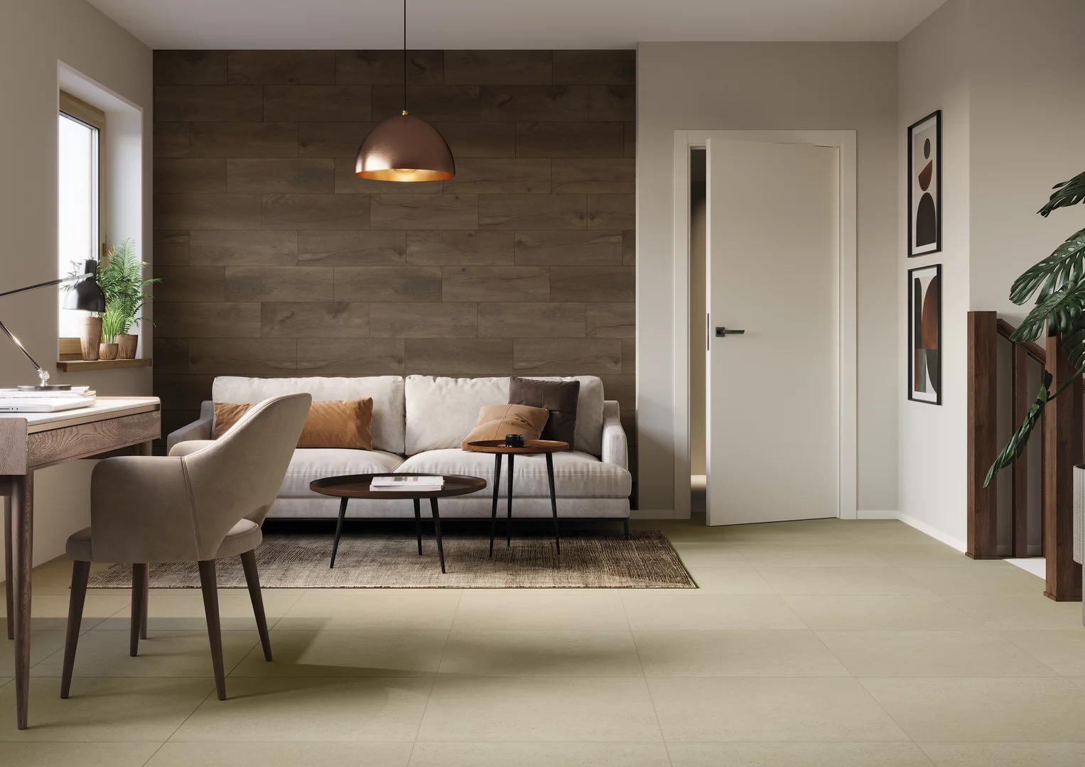 Kúpeľňa s matným dreveným obkladom Flywood v lamelovom formáte 20×60 (5)