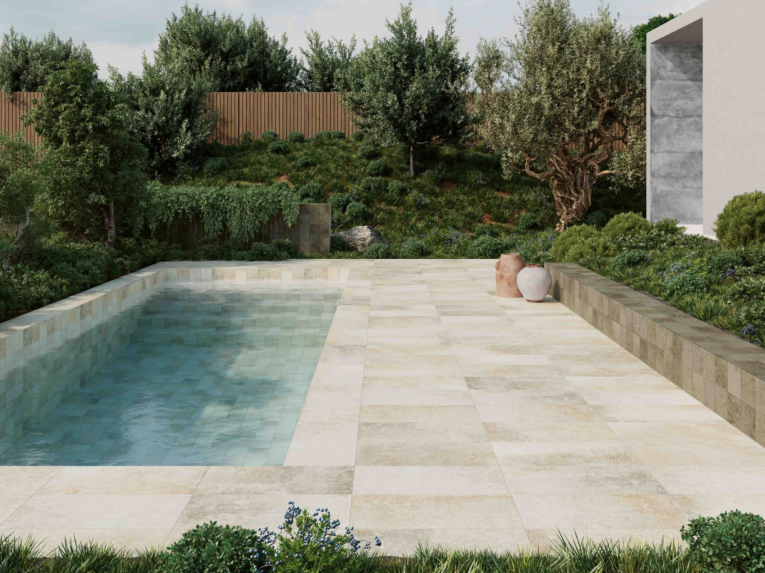Kúpeľňa s dlažbou a farebnými akcentmi kolekcie Lombok od Ecoceramic (8)