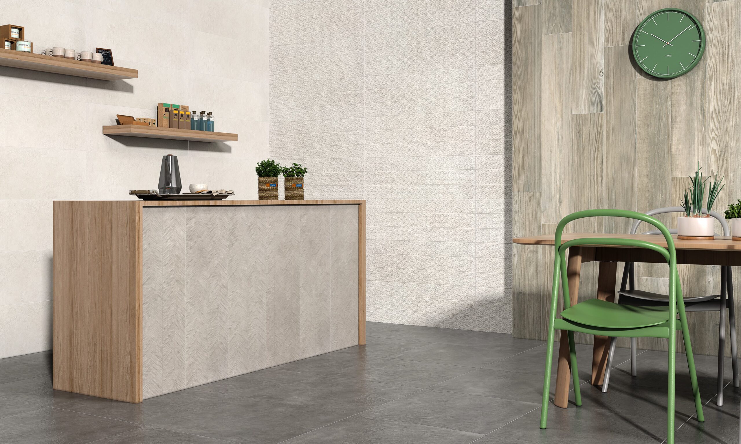 Neutrálna kúpeľňa s dlažbou Celler v odtieňoch Blanco, Marfil a Gris (4)