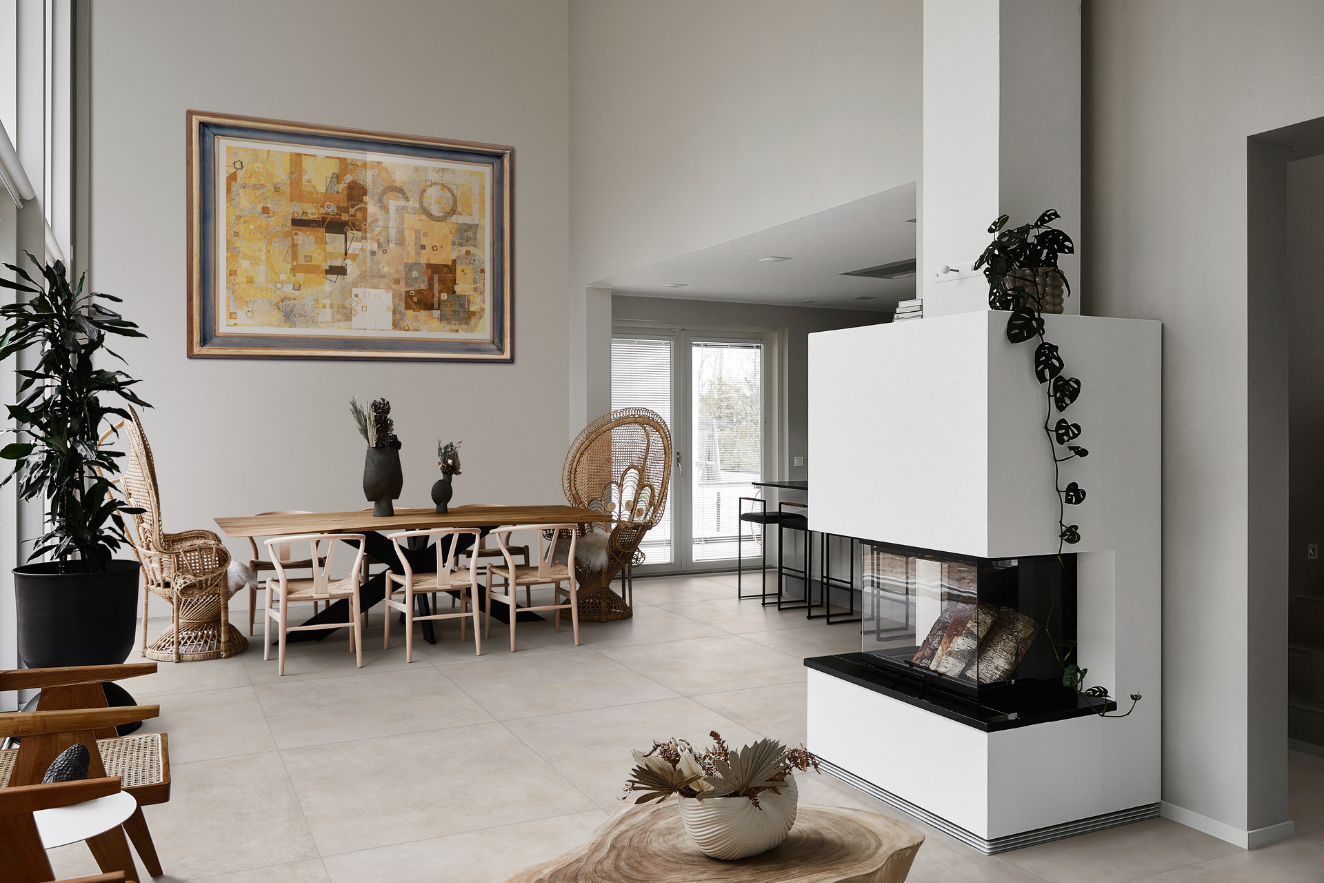 Kúpeľňa s veľkoformátovou cementovou dlažbou Plaza od Marazzi (9)