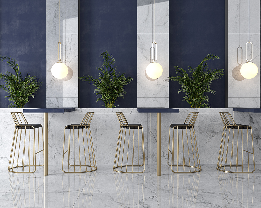 Elegantná kúpeľňa s lesklými a matnými porcelánovými obkladmi Ecoceramic Precious (7)