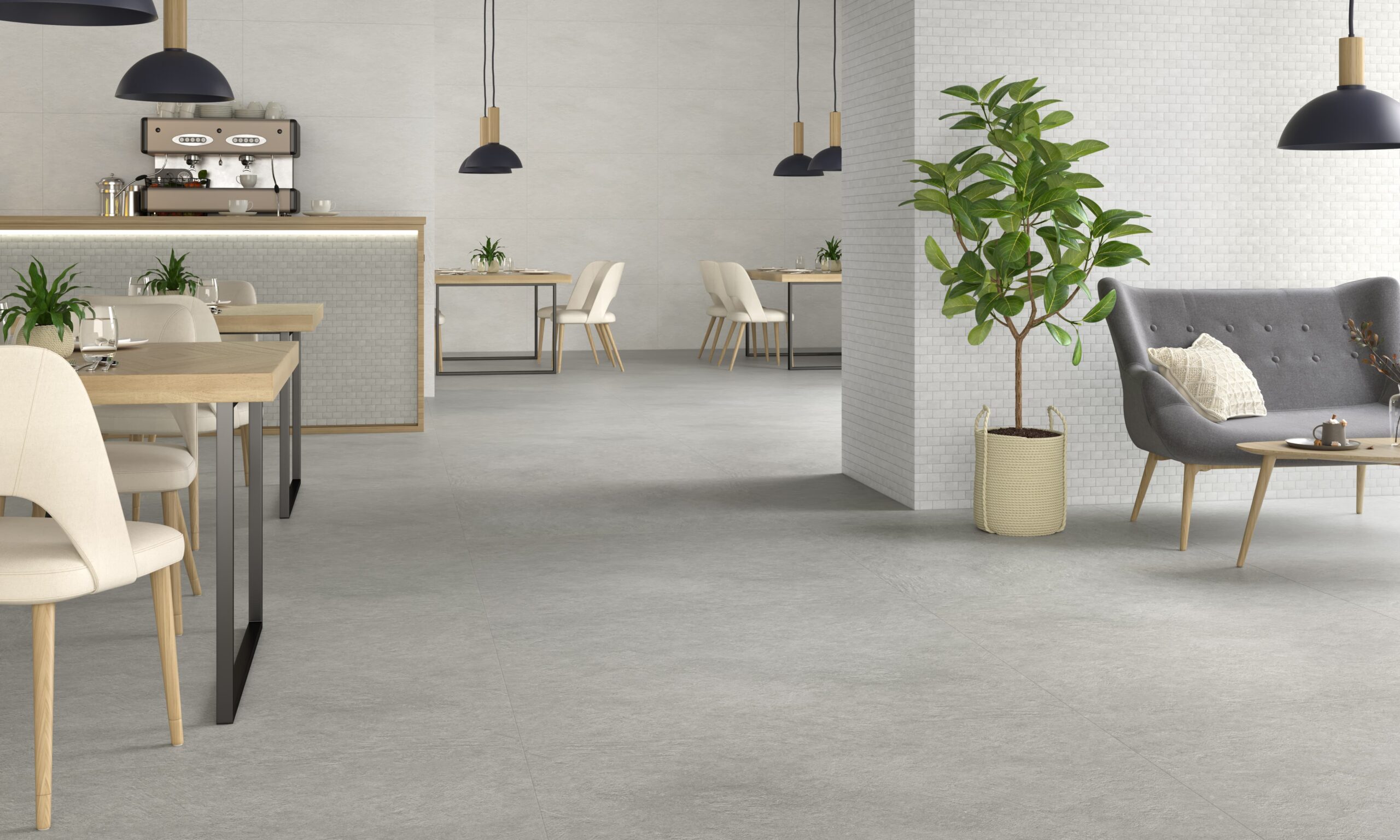 Neutrálna kúpeľňa s porcelánovou dlažbou Infinity v odtieňoch prírodného kameňa (4)