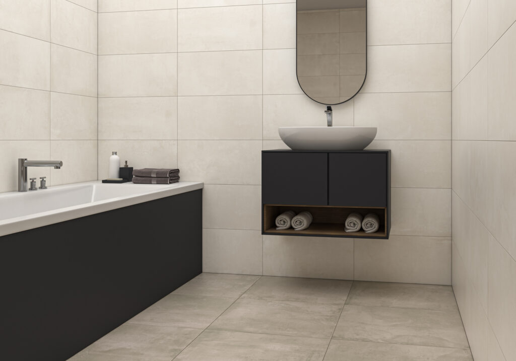 Moderná kúpeľňa s kolekciou Ecoceramic Dynamic v neutrálnych tónoch (6)