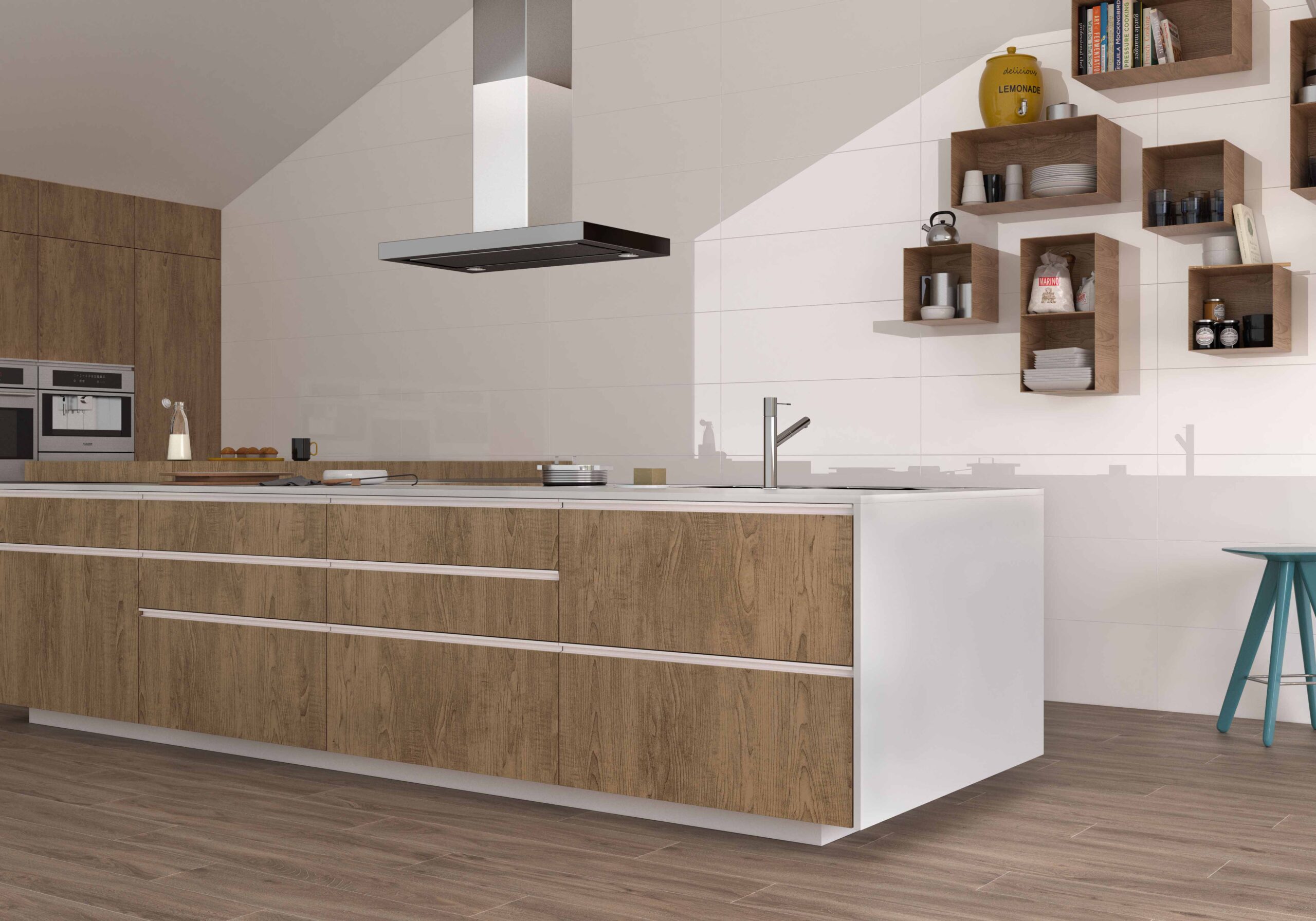 Svetlá kúpeľňa s obkladmi Blanco od Ecoceramic, matné a lesklé plochy (5)